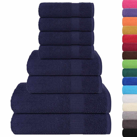 8-delers håndklesett FROGN marineblå 360 gsm