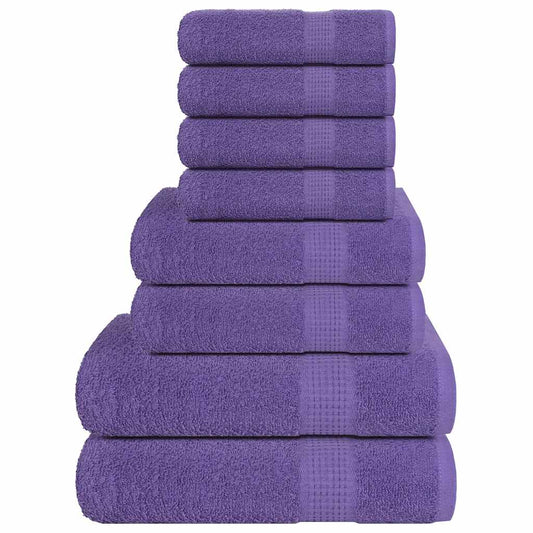 8-delers håndklesett FROGN lilla 360 gsm