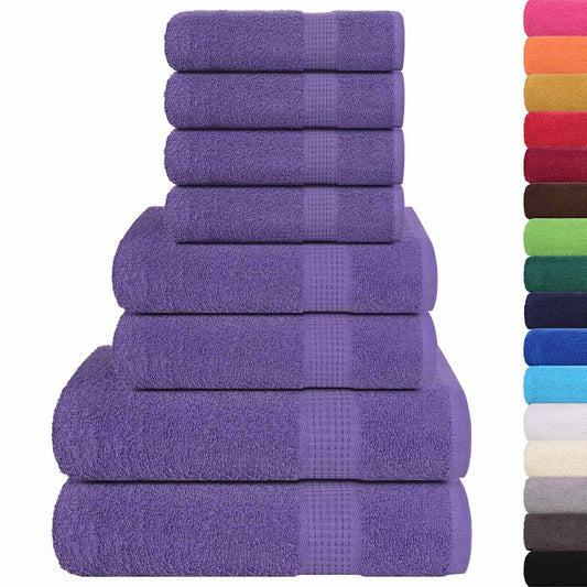 8-delers håndklesett FROGN lilla 360 gsm