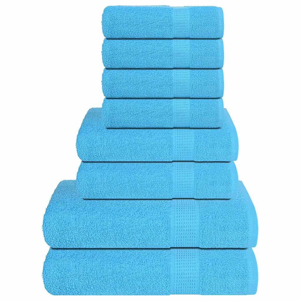 8-delers håndklesett FROGN turkis 360 gsm