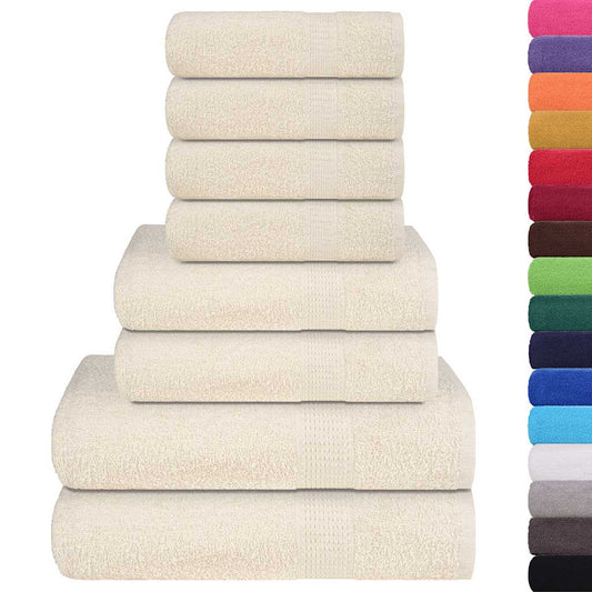 8-delers håndklesett FROGN kremhvit 360 gsm