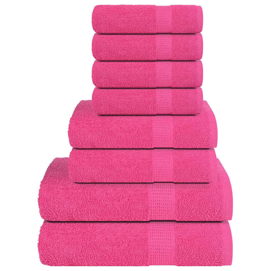 8-delers håndklesett FROGN rosa 360 gsm