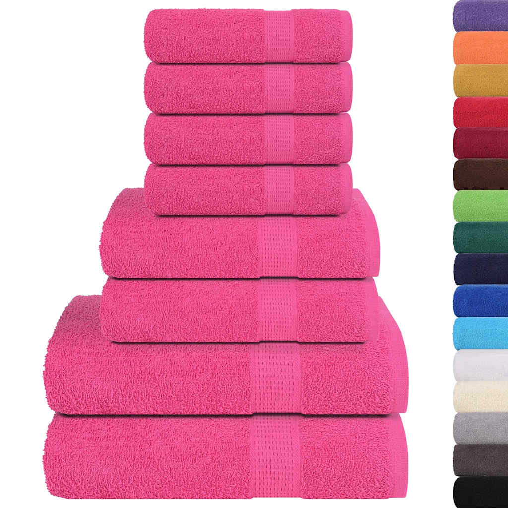 8-delers håndklesett FROGN rosa 360 gsm