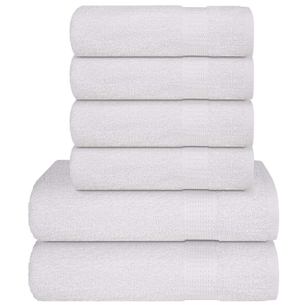 6-delers håndklesett FROGN hvit 360 gsm