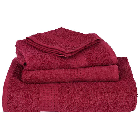6-delers håndklesett FROGN burgunder 360 gsm