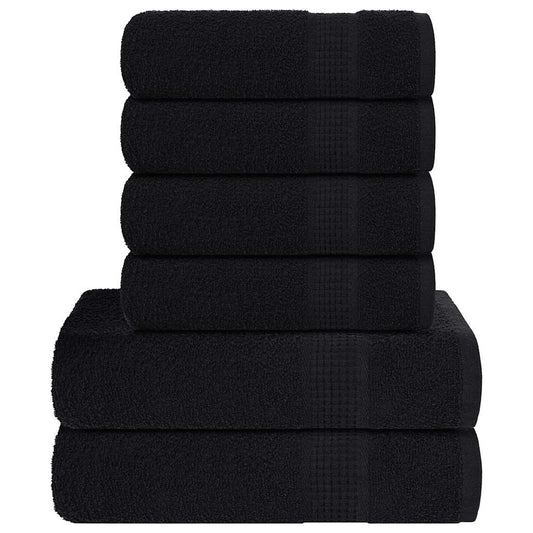 6-delers håndklesett FROGN svart 360 gsm