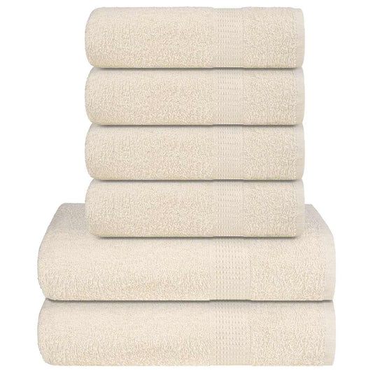 6-delers håndklesett FROGN kremhvit 360 gsm