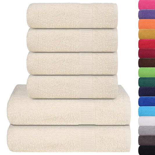 6-delers håndklesett FROGN kremhvit 360 gsm