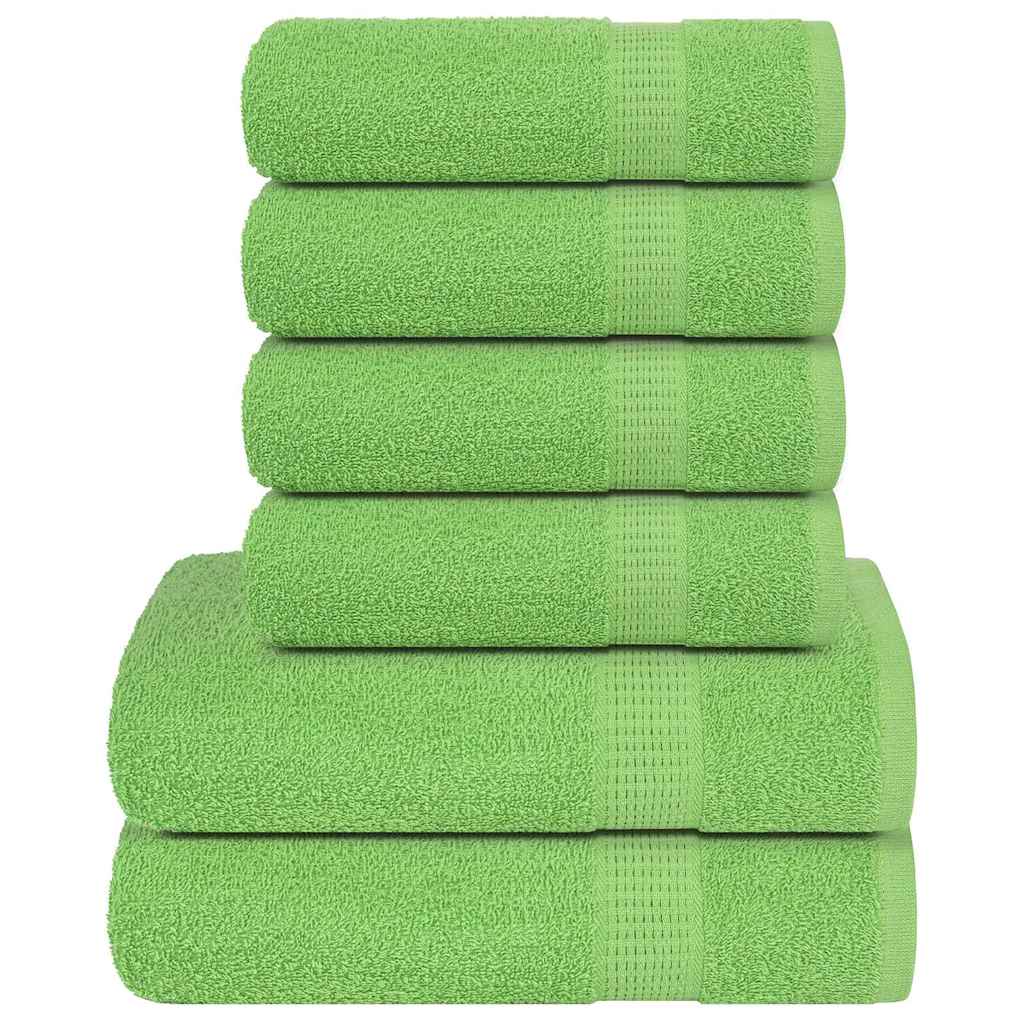 6-delers håndklesett FROGN eplegrønn 360 gsm