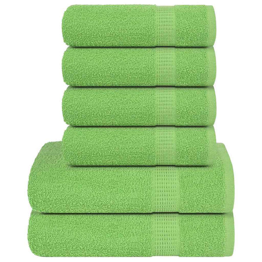 6-delers håndklesett FROGN eplegrønn 360 gsm