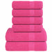 6-delers håndklesett FROGN rosa 360 gsm