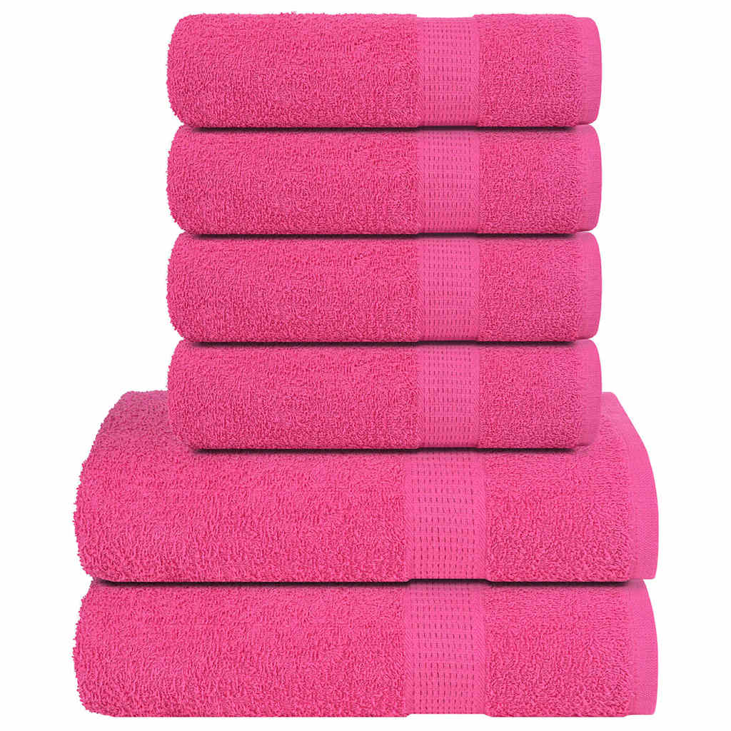 6-delers håndklesett FROGN rosa 360 gsm