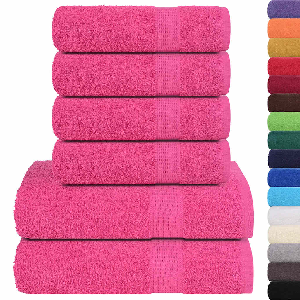 6-delers håndklesett FROGN rosa 360 gsm