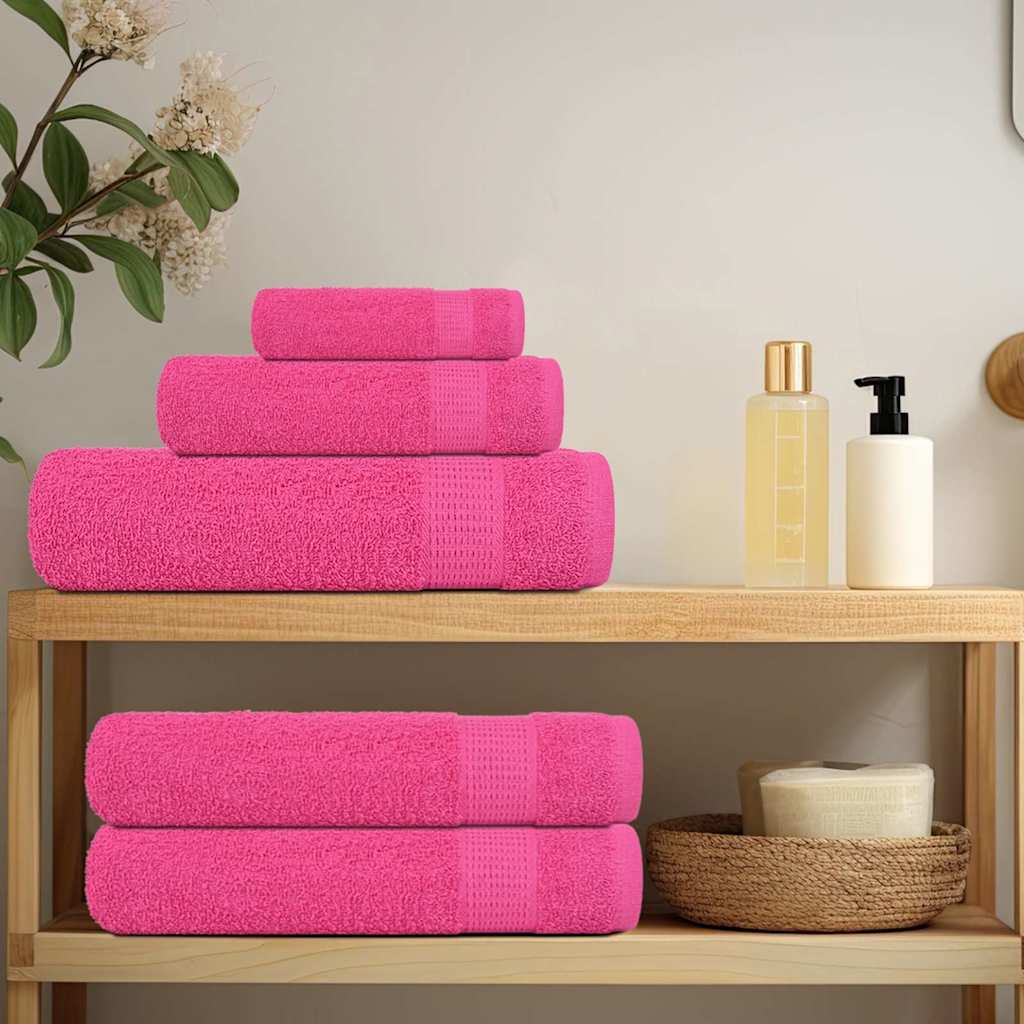 6-delers håndklesett FROGN rosa 360 gsm