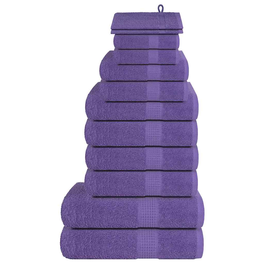 12-delers håndklesett FROGN lilla 360 gsm