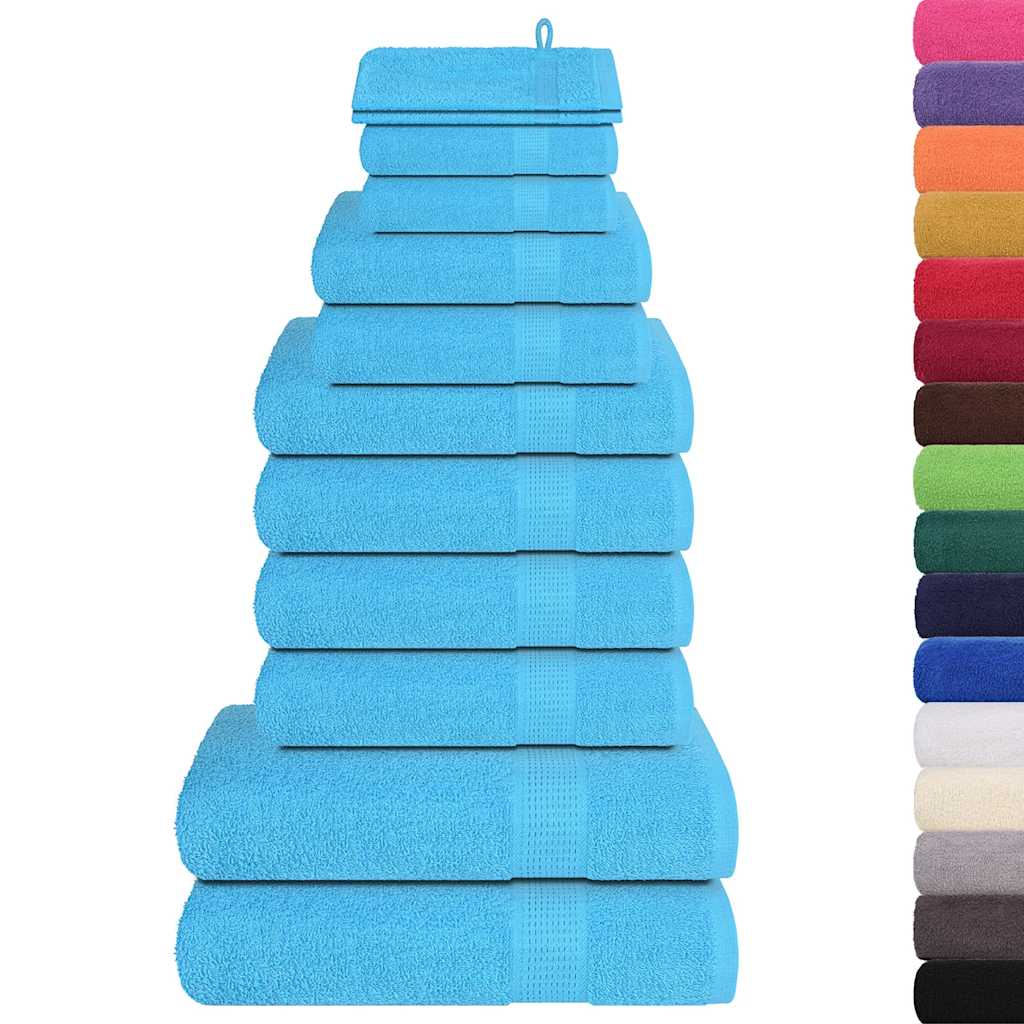 12-delers håndklesett FROGN turkis 360 gsm