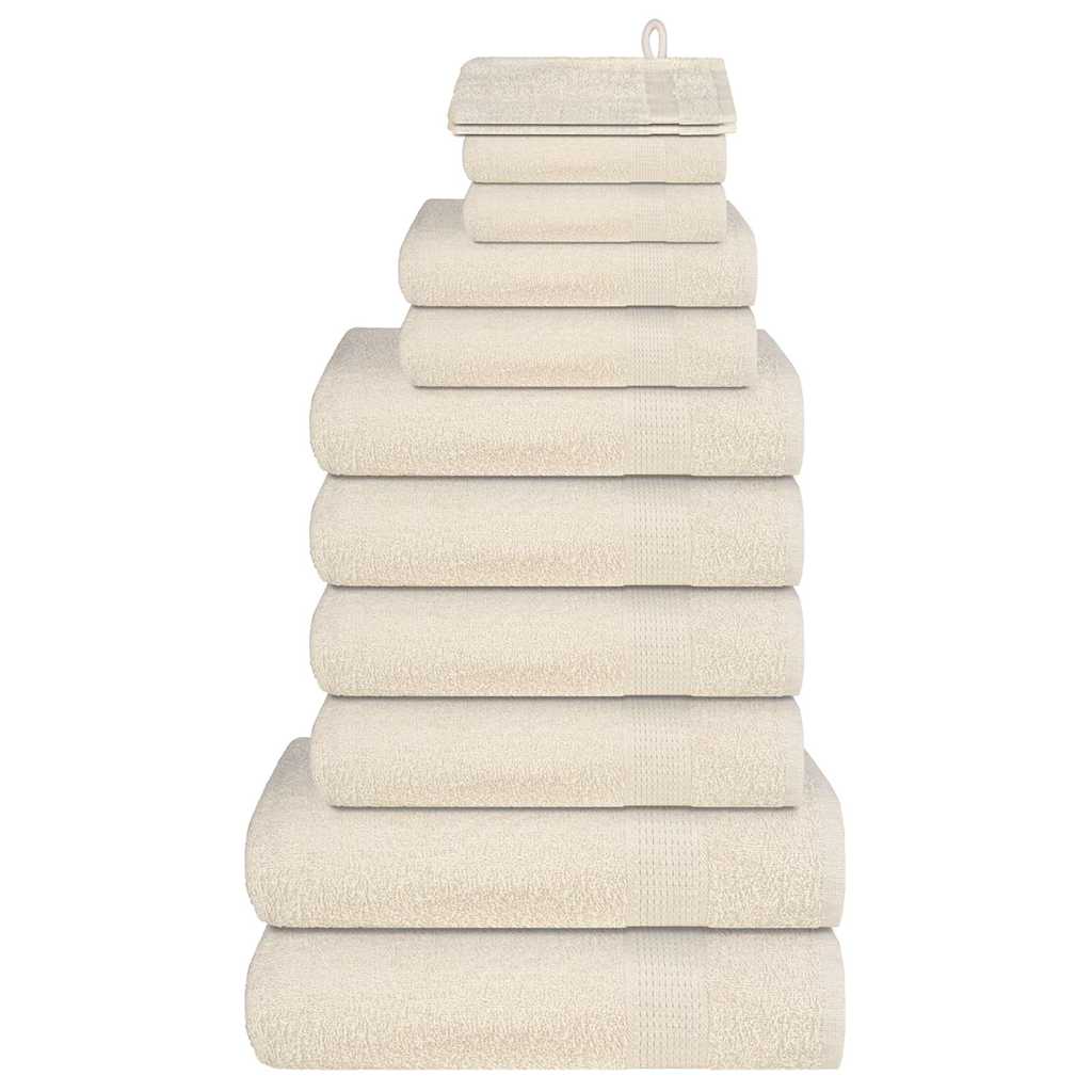 12-delers håndklesett FROGN kremhvit 360 gsm