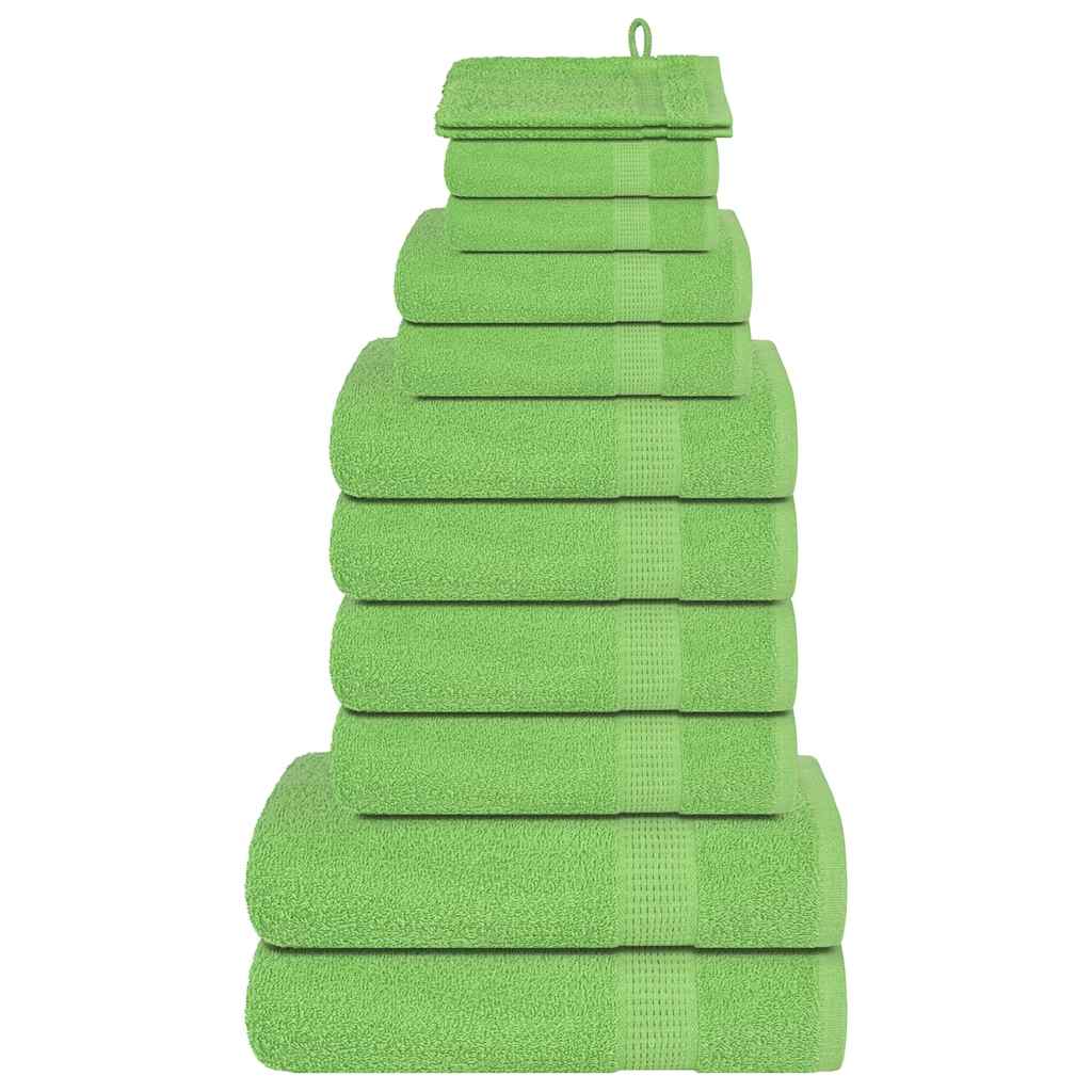 12-delers håndklesett FROGN eplegrønn 360 gsm