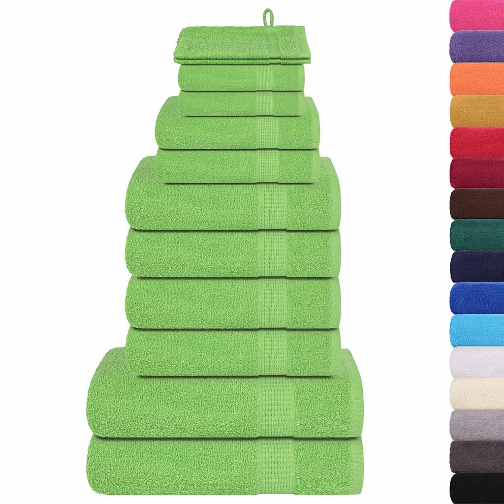 12-delers håndklesett FROGN eplegrønn 360 gsm