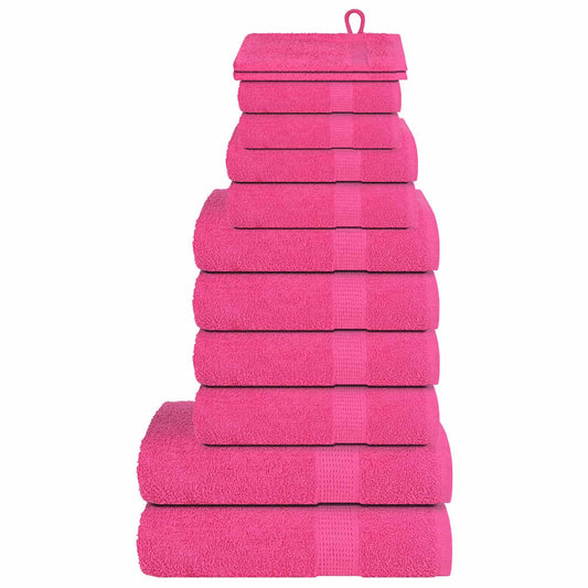 12-delers håndklesett FROGN rosa 360 gsm