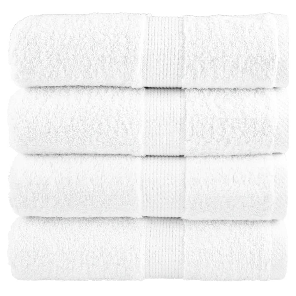 Premium vaskehåndklær SOLUND 4 stk hvite 30x30 cm 600 gsm