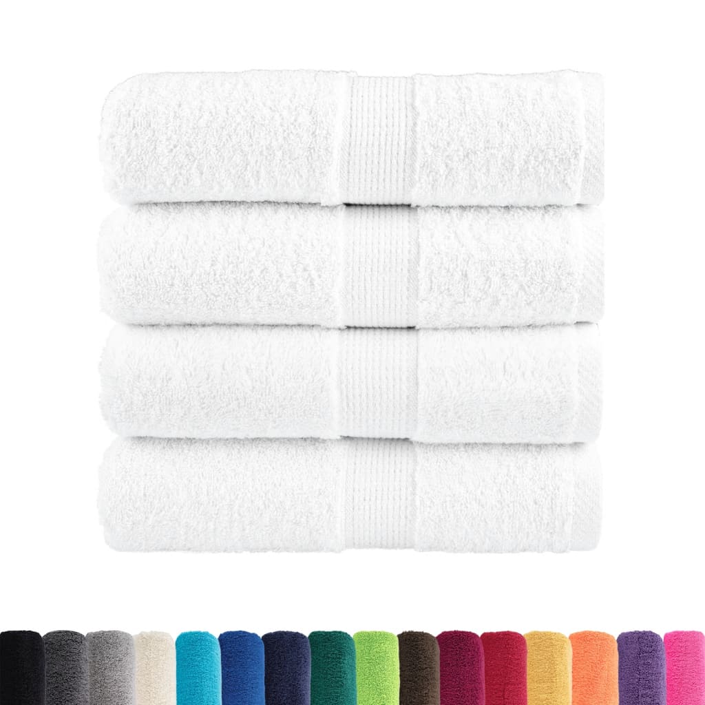 Premium vaskehåndklær SOLUND 4 stk hvite 30x30 cm 600 gsm