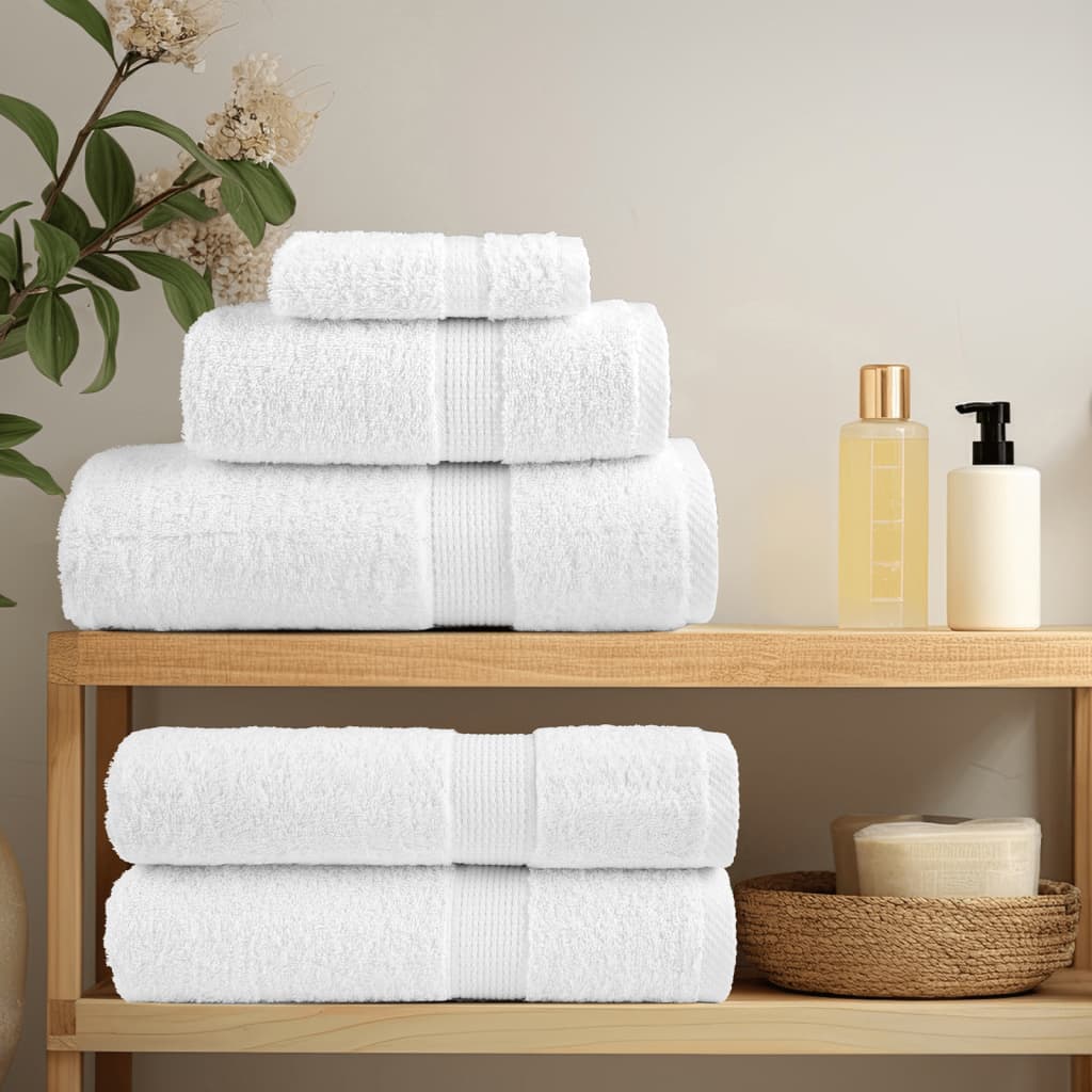 Premium gjestehåndklær SOLUND 4 stk hvit 30x50 cm 600gsm