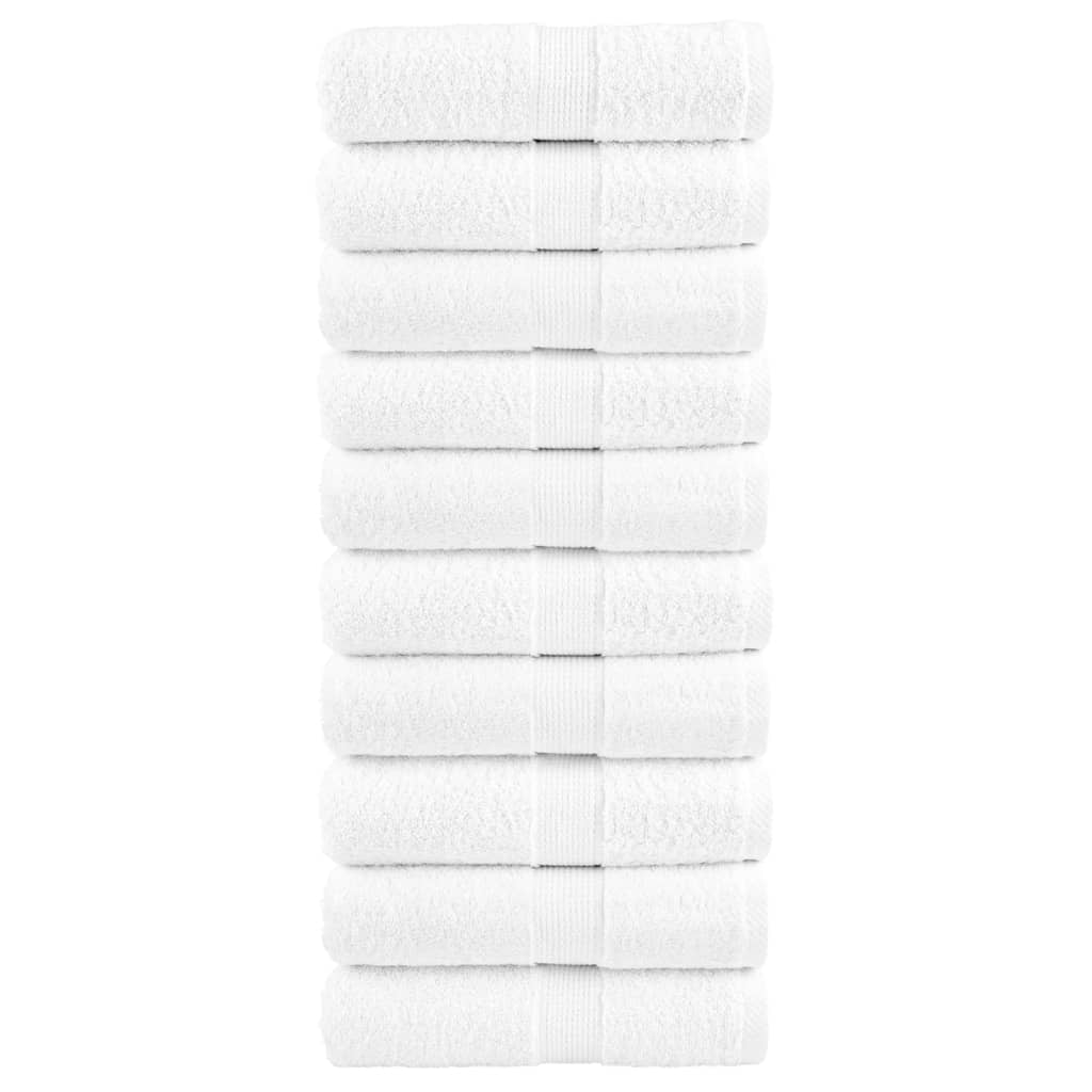 Premium gjestehåndklær SOLUND 10 stk hvit 30x50 cm 600gsm