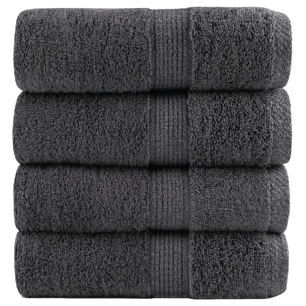 Premium vaskehåndklær SOLUND 4 stk antrasitt 30x30cm 600gsm
