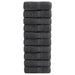 Premium vaskehåndklær SOLUND 10 stk antrasitt 30x30 cm 600 g/m²