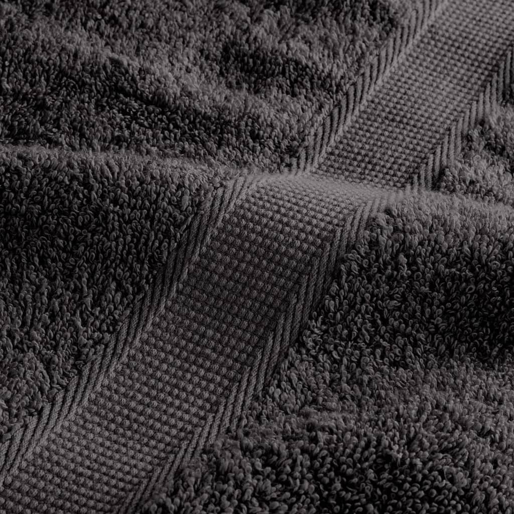 Premium gjestehåndklær SOLUND 10 stk antrasitt 30x50 cm 600gsm