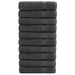 Premium håndklær SOLUND 10 stk antrasitt 100x200 cm 600gsm