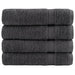 Premium dusjhåndklær SOLUND 4 stk antrasitt 70x140 cm 600gsm