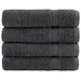 Premium badehåndklær SOLUND 4 stk antrasitt 100x150 cm 600gsm