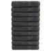 Premium saunahåndklær SOLUND 10 stk antrasitt 80x200 cm 600gsm