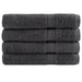 Premium håndklær SOLUND 4 stk antrasitt 100x200 cm 600gsm