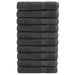 Premium håndklær SOLUND 10 stk antrasitt 100x200 cm 600gsm