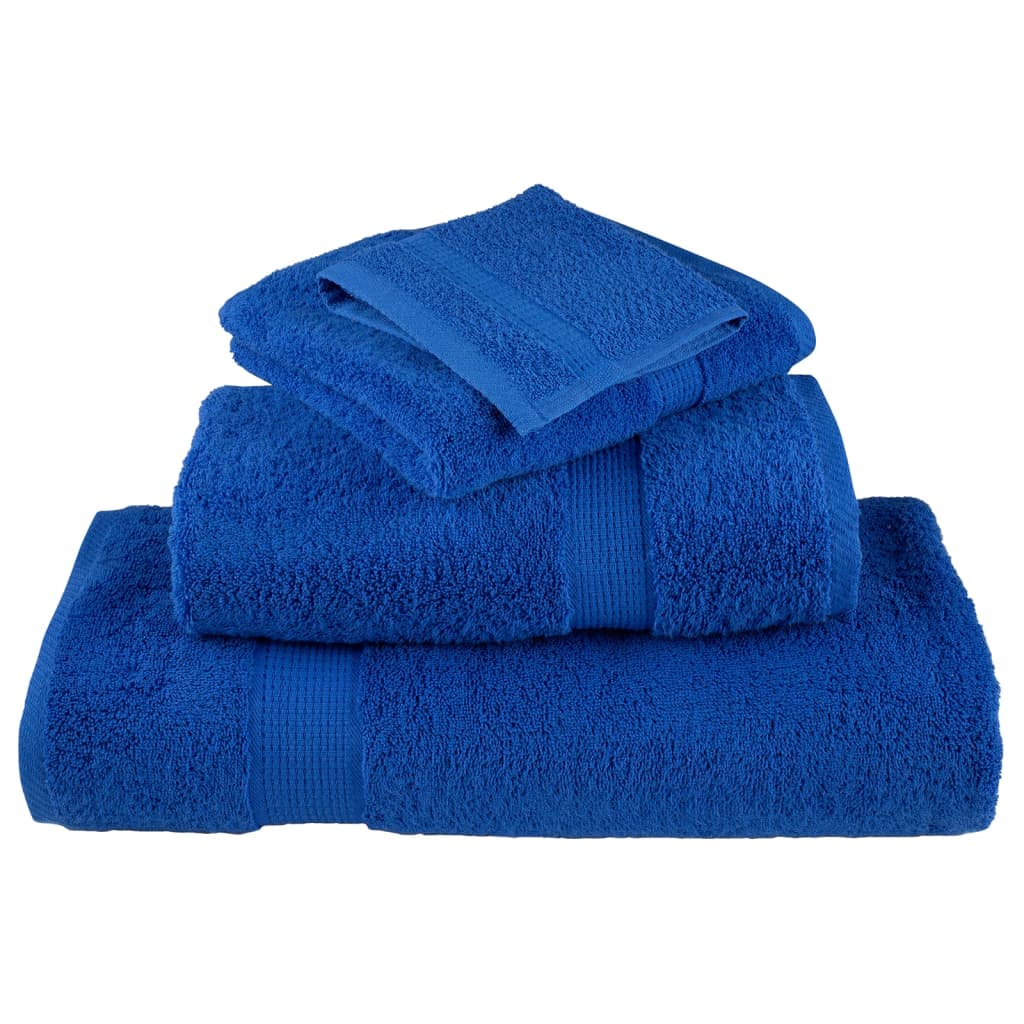 Premium vaskehåndklær SOLUND 4 stk blå 30x30 cm 600 g/m²