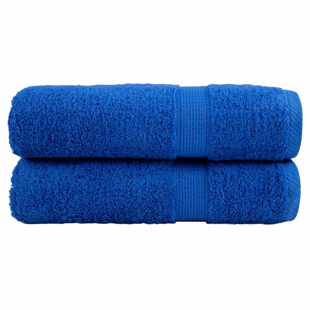 Premium badehåndklær SOLUND 2 stk blå 100x150 cm 600gsm