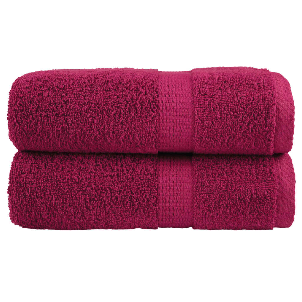 Premium vaskehåndklær SOLUND 2 stk bordeaux 30x30cm 600gsm
