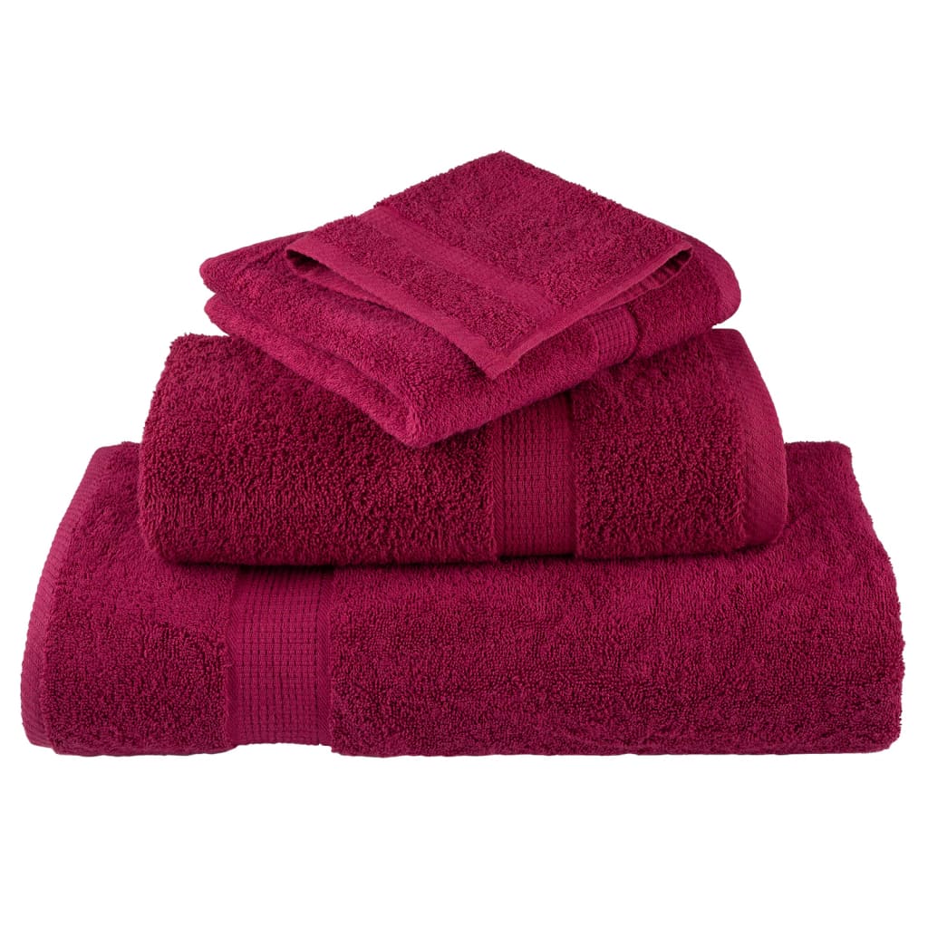 Premium vaskehåndklær SOLUND 2 stk bordeaux 30x30cm 600gsm