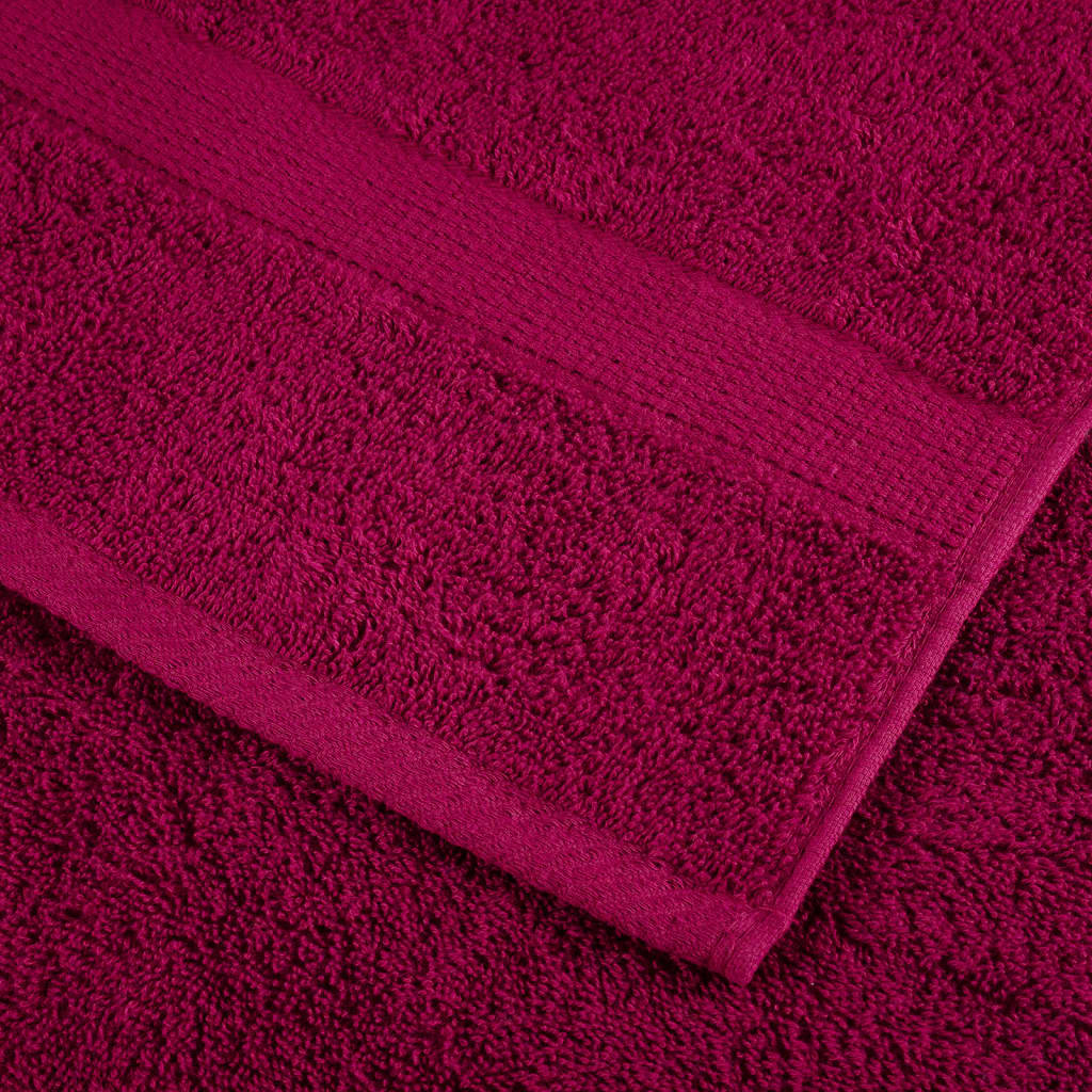 Premium dusjhåndklær SOLUND 2 stk burgunder 70x140 cm 600gsm