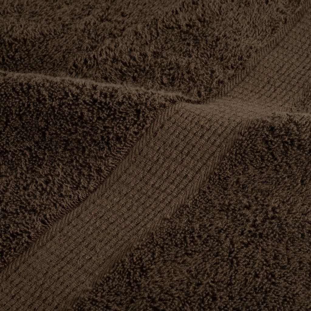 Premium håndklær SOLUND 10 stk brun 50x100 cm 600gsm