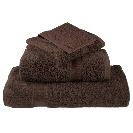 Premium dusjhåndklær SOLUND 10 stk brun 70x140 cm 600gsm