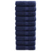 Premium vaskehåndklær SOLUND 10 stk marineblå 30x30 cm 600 g/m²