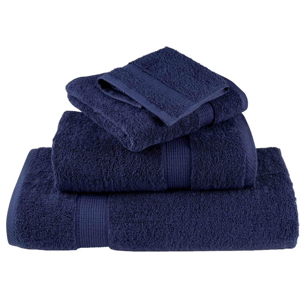 Premium vaskehåndklær SOLUND 10 stk marineblå 30x30 cm 600 g/m²