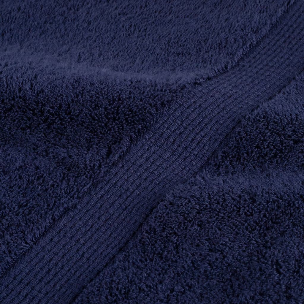 Premium håndklær SOLUND 2 stk marineblå 50x100 cm 600gsm