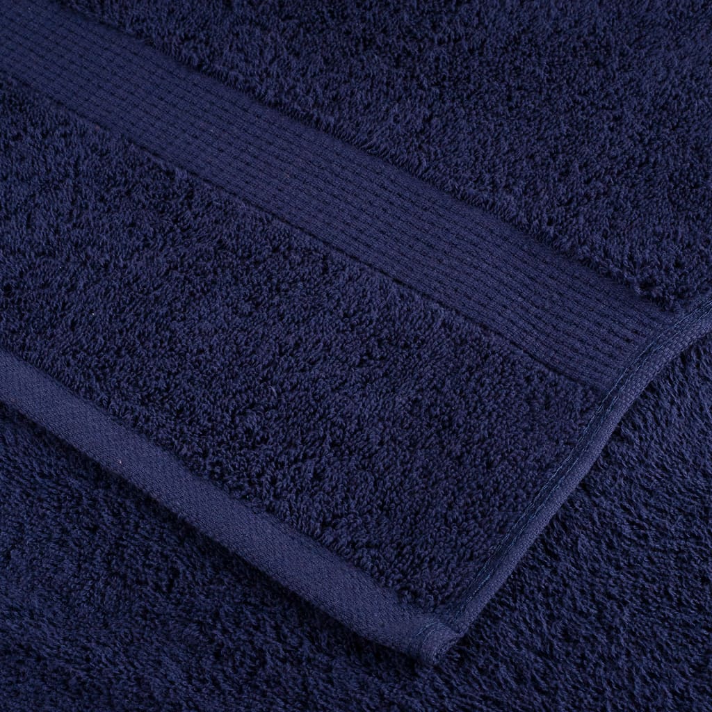 Premium håndklær SOLUND 4 stk marineblå 50x100 cm 600gsm
