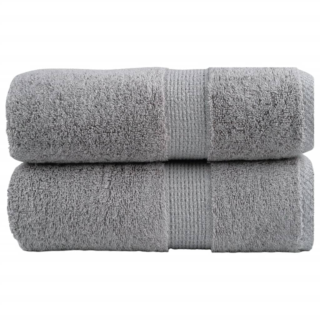 Premium vaskehåndklær SOLUND 2 stk grå 30x30cm 600gsm