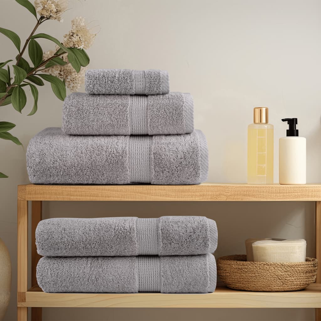 Premium vaskehåndklær SOLUND 4 stk grå 30x30 cm 600 g/m²